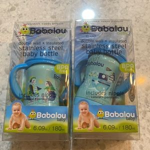 Babalou stainless steel baby bottle (lot of 2) 6.09 oz